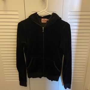 Women’s Juicy Couture velour jacket, black